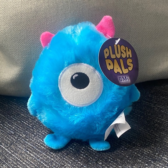BMi Merchandise Other - BMi Merchandise 6in Blue Plush Monster Plush with Pink Accents